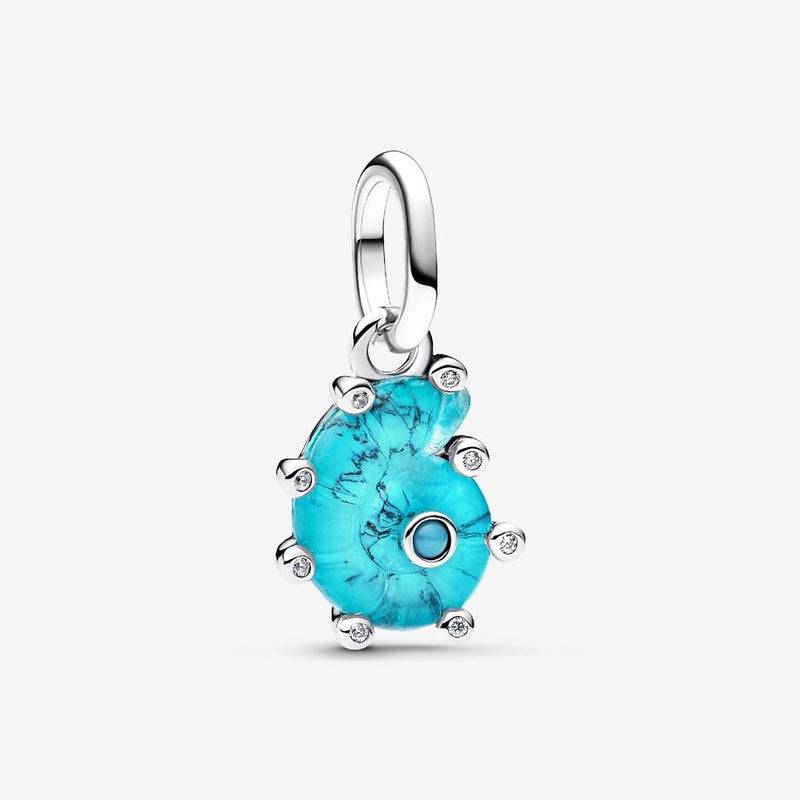 Blue Murano Sea Shell Pandora Charm