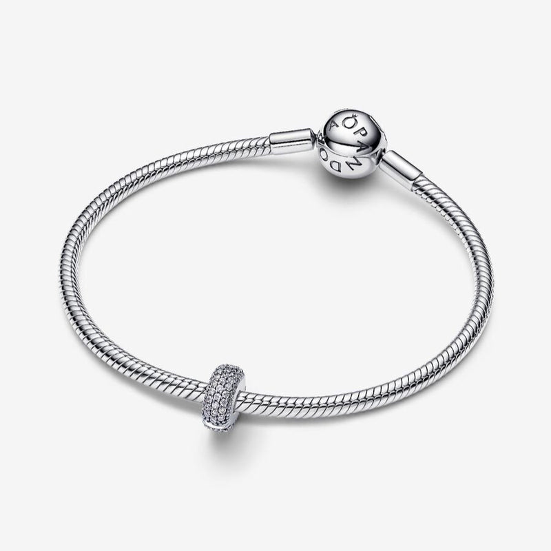 Silver Pave Pandora Clip