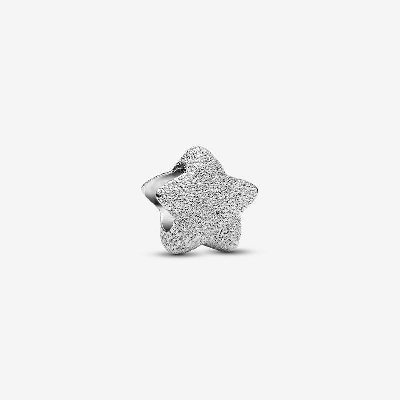 Mini Textured Silver Star Pandora Charm