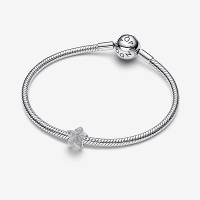 Mini Textured Silver Star Pandora Charm