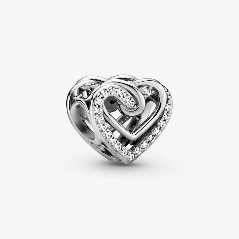 Sparkling Entwined Hearts Pandora Charm