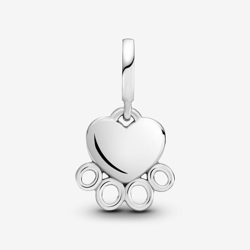 Hearts & Paw Print Dangle Pandora Charm