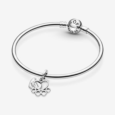 Hearts & Paw Print Dangle Pandora Charm