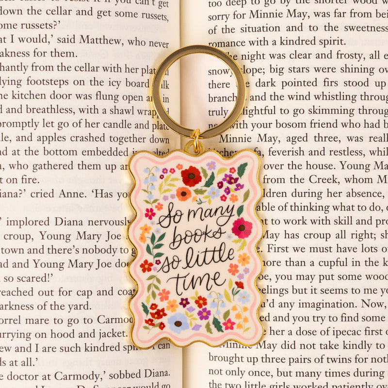 So Many Books Keychain
