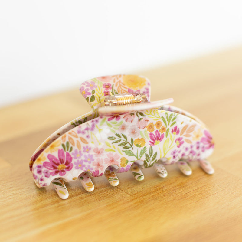 Floral Hair Claw Clips