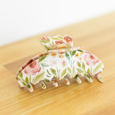 Floral Hair Claw Clips