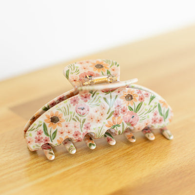 Floral Hair Claw Clips