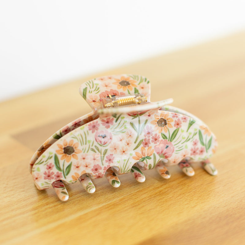 Floral Hair Claw Clips