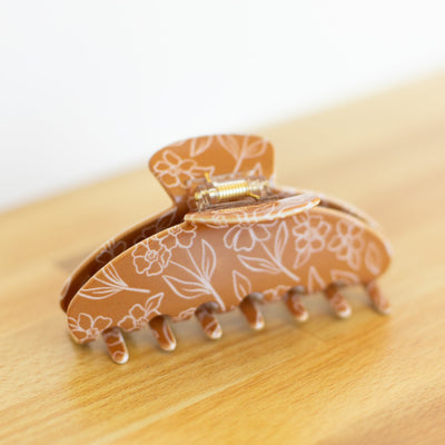 Floral Hair Claw Clips