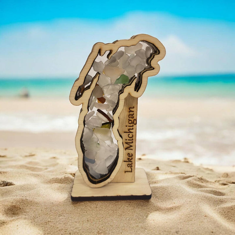 Lake Michigan Beach Glass Display Box