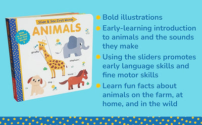 Slide & See First Words Animals Book