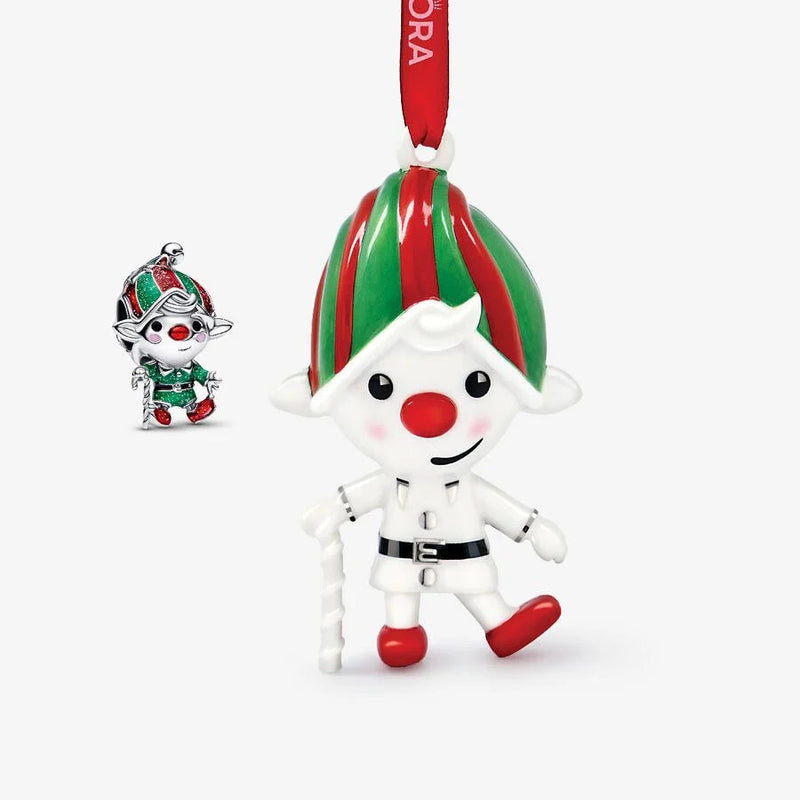Elf Ornament and Charm Pandora Gift Set