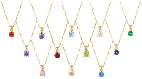 Gold Plated Birthstone Necklaces