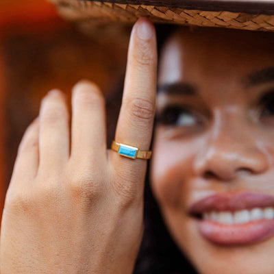 Tulum Turquoise Pura Vida Ring