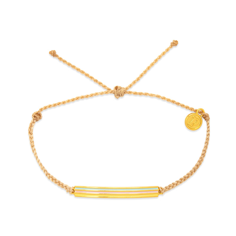 Enamel Stripe Bar Pura Vida Bracelet