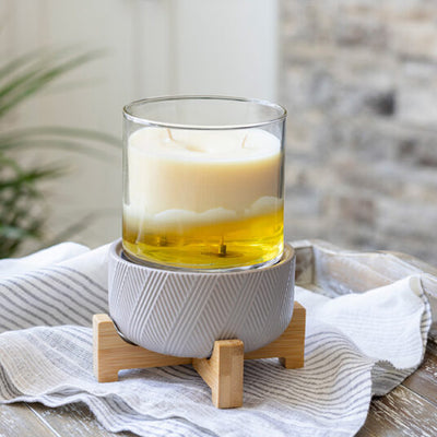 Wood Pedestal 2-in-1 Candle Warmer