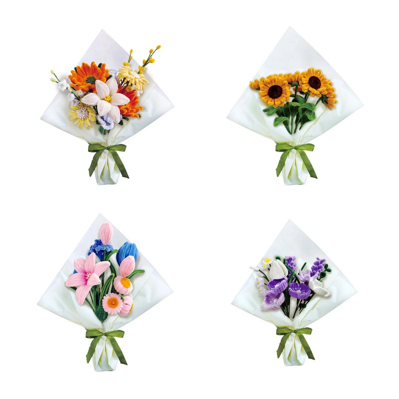 DIY Chenille Flower Bouquets
