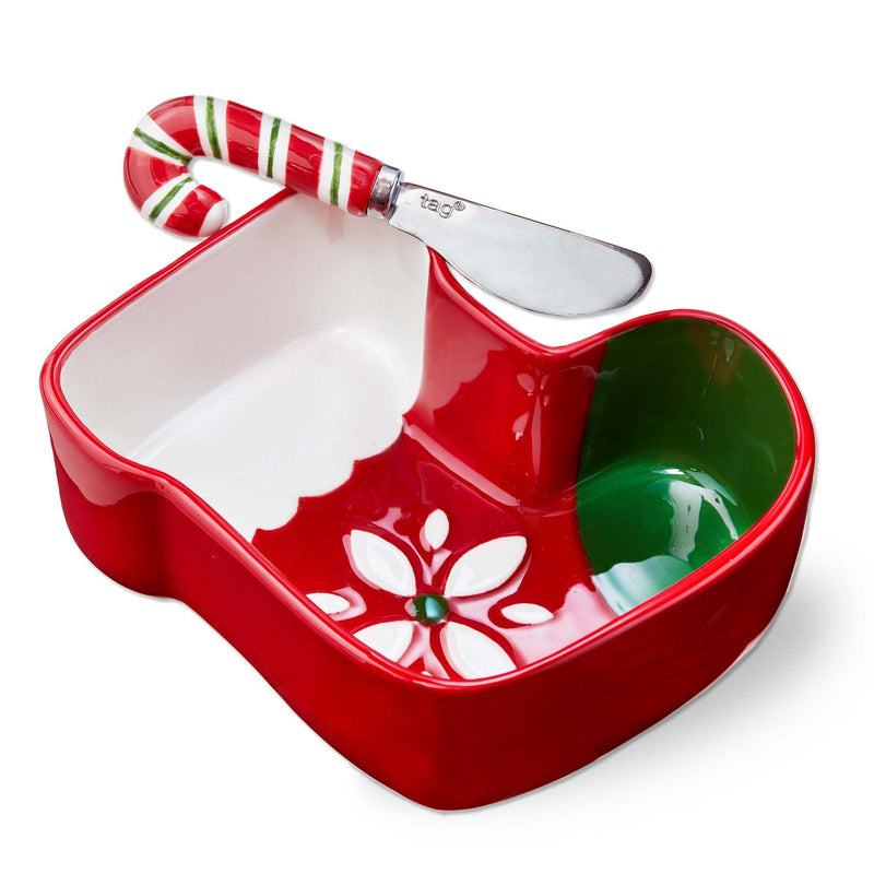 Stocking Bowl with Candy Cane Spreader