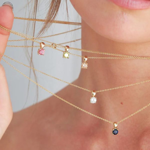 Gold Plated Birthstone Necklaces