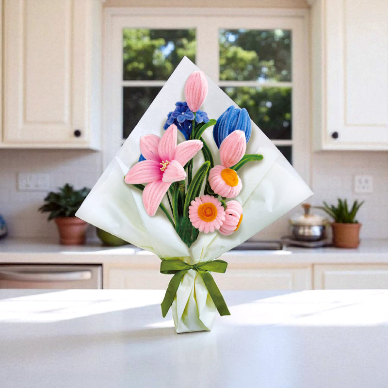 DIY Chenille Flower Bouquets