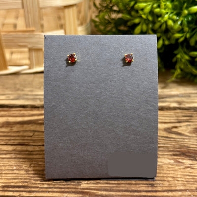 Gold Plated Birthstone Stud Earrings