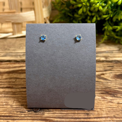 Gold Plated Birthstone Stud Earrings