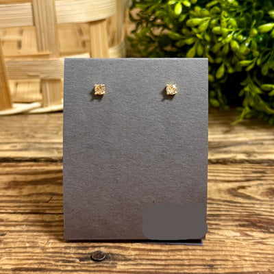 Gold Plated Birthstone Stud Earrings