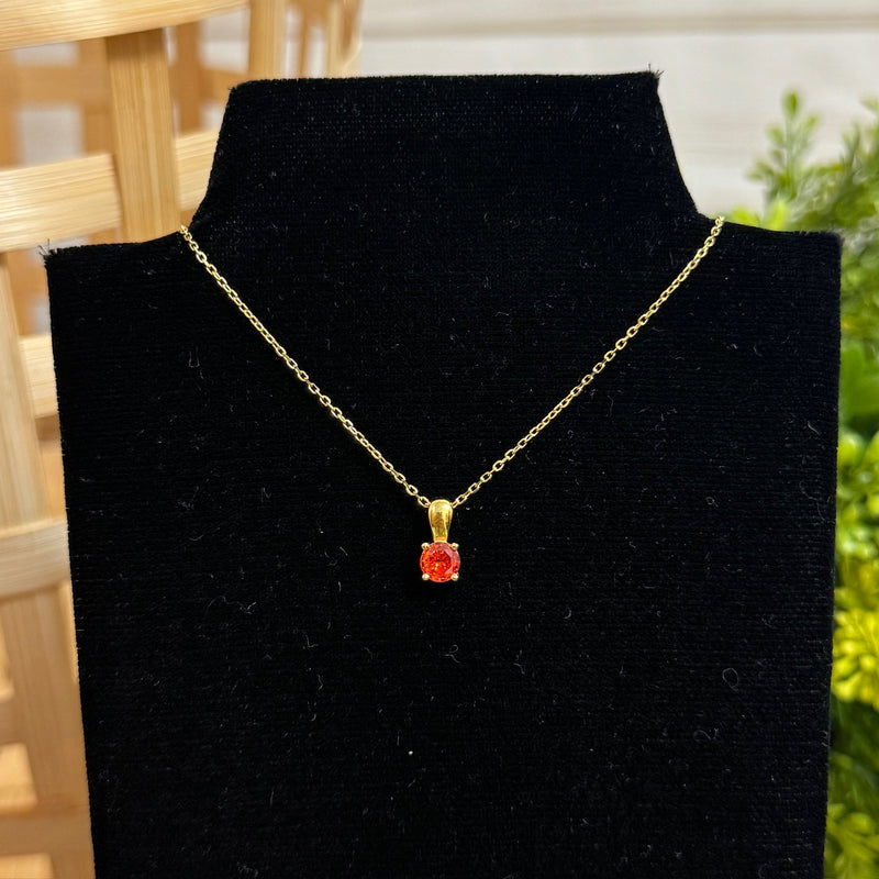 Gold Plated Birthstone Necklaces