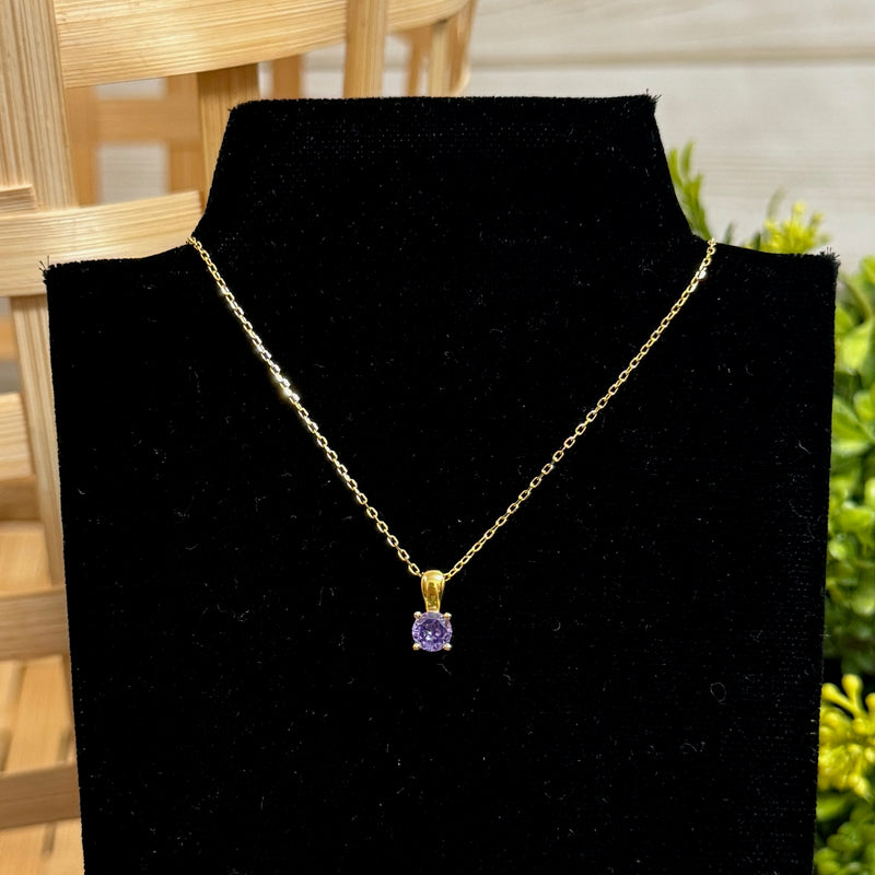 Gold Plated Birthstone Necklaces