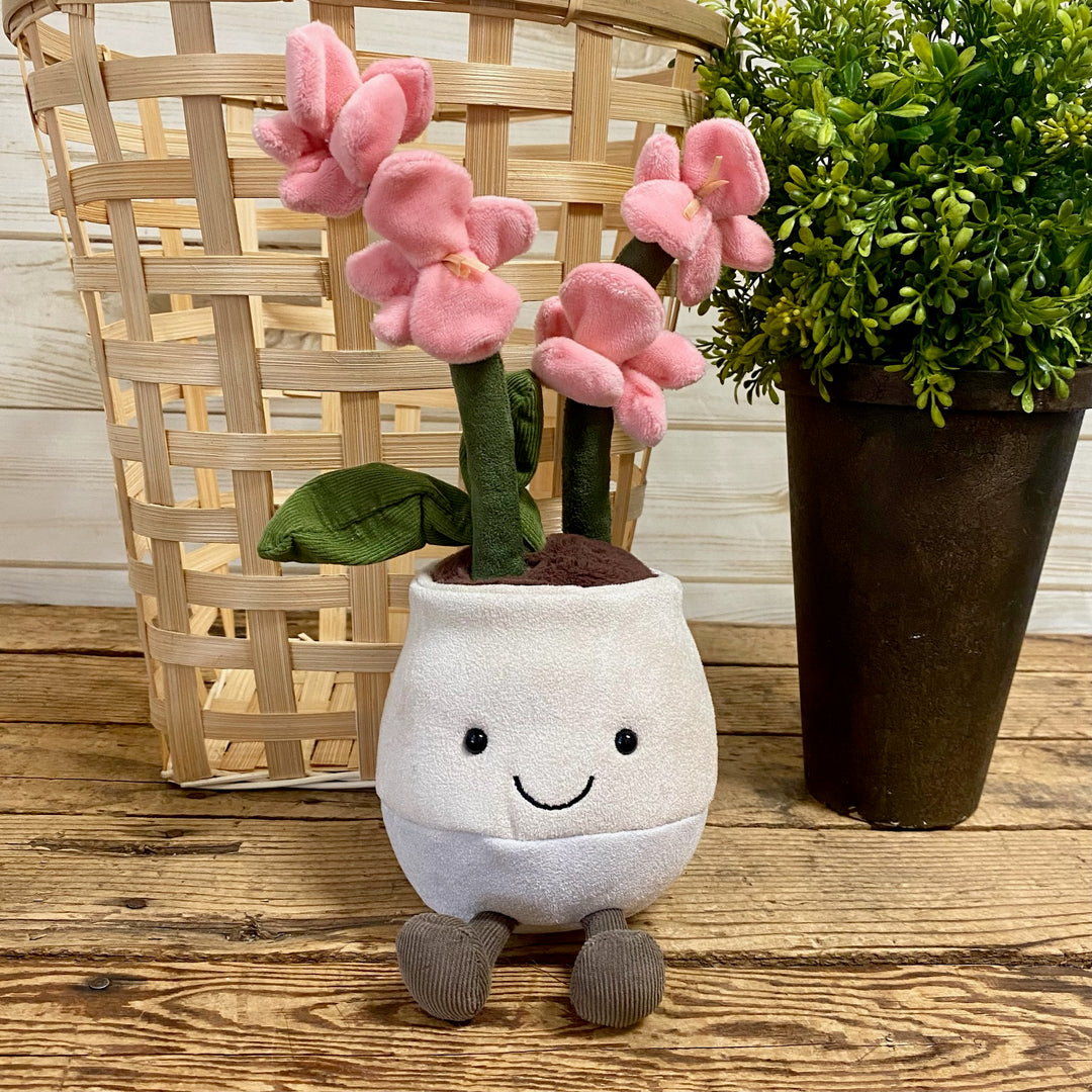  ぬいぐるみ　Amuseables Pink Orchid 花瓶 jellycat ぬいぐるみ Amuseables Pink Orchid 花瓶 - メルカリ
