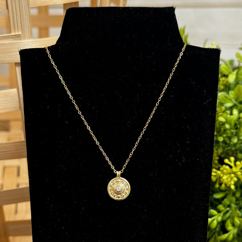 Boho Moon Phases Gold Plated Necklace