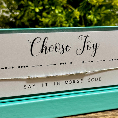 Choose Joy Morse Code Necklace