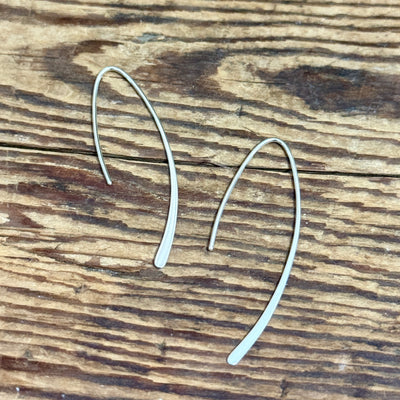 Sterling Silver Fixed Wire Drop Threader Earrings