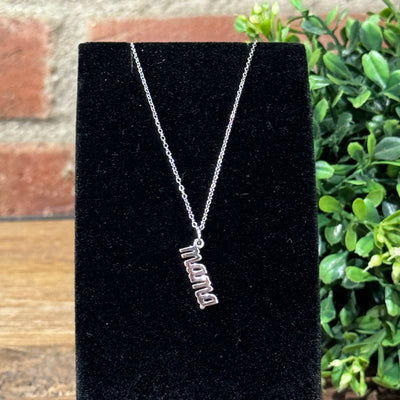 Mama Sterling Silver Charm T. Jazelle Necklace