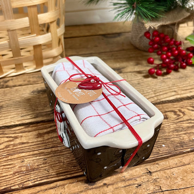 Holiday Loaf Pan with Towel