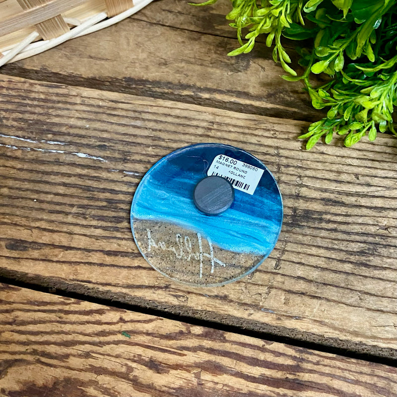 Great Lakes Sand And Waves Round Magnets