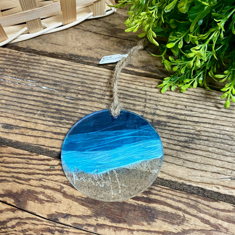 Holland Waves And Sand Big Red Ornament