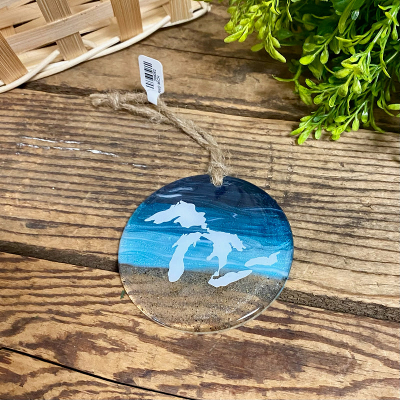 Great Lakes Waves And Sand Ornament