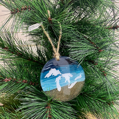Great Lakes Waves And Sand Ornament