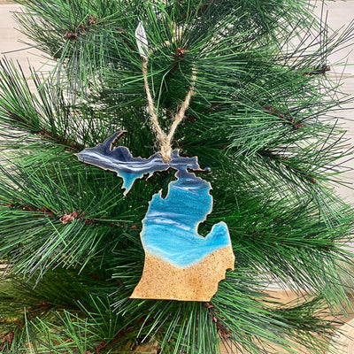 Michigan Waves And Sand Ornament