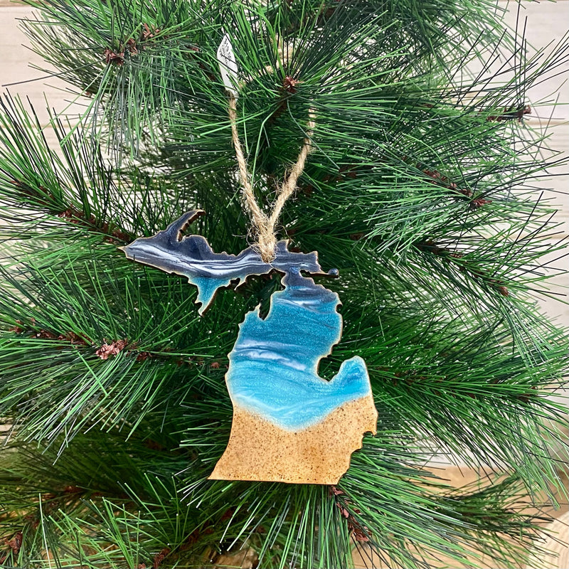 Michigan Waves And Sand Ornament