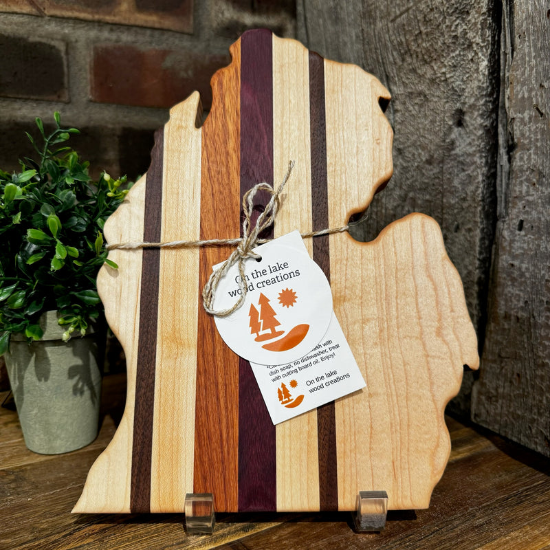 Handmade Michigan Wooden Cutting Board