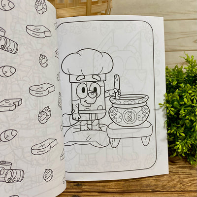 Cheese and Crackers Bluey Coloring Book