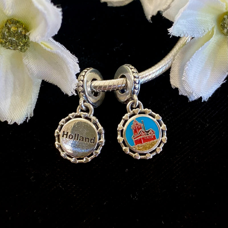 Custom Big Red Lighthouse Holland Michigan Pandora Charm - Apothecary Gift Shop