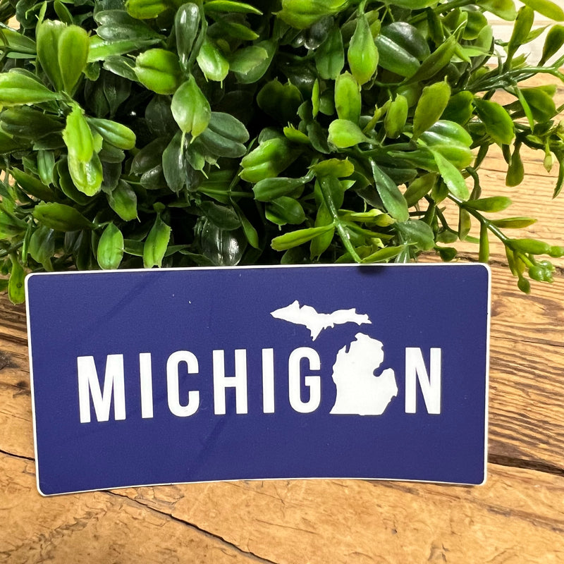 Michigan with State Shape Sticker