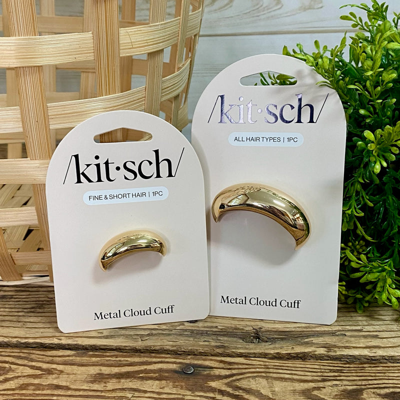 Gold Metal Cloud Puff Hair Ties by Kitsch
