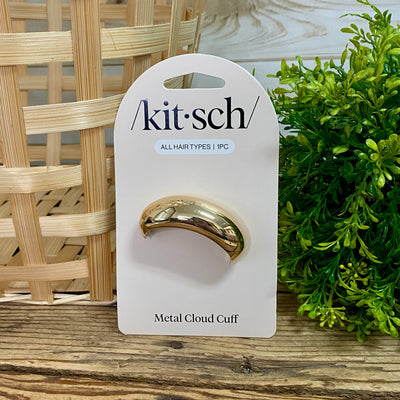 Gold Metal Cloud Puff Hair Ties by Kitsch