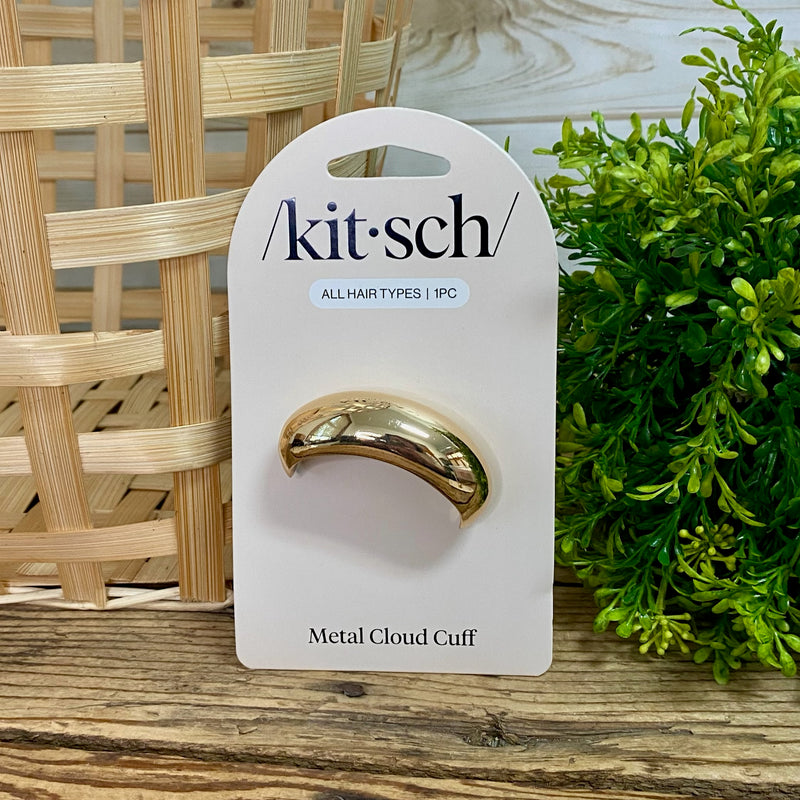 Gold Metal Cloud Puff Hair Ties by Kitsch