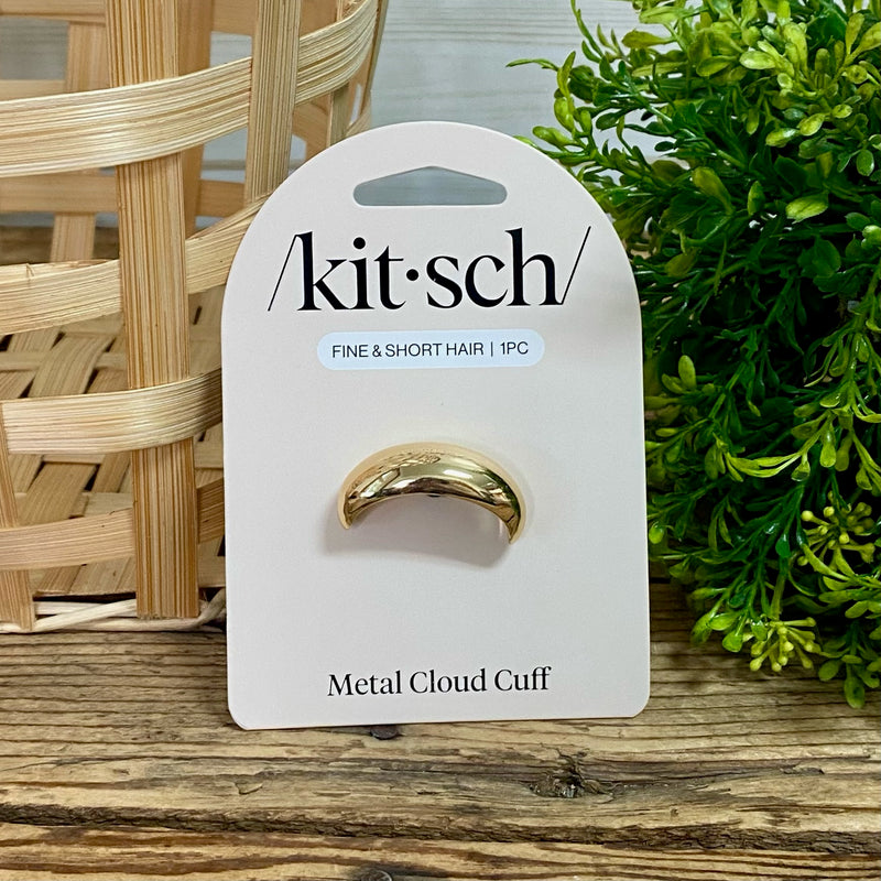 Gold Metal Cloud Puff Hair Ties by Kitsch