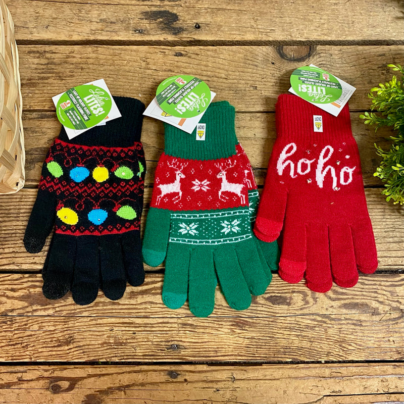 Light Up Christmas Gloves